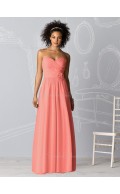 Chiffon Pink Zipper Natural Sleeveless Bridesmaid Dress