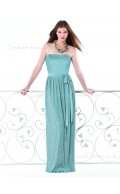Floor-length Strapless Sleeveless Chiffon Zipper Bridesmaid Dress