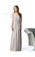 A-line Spaghetti-Straps Sleeveless Zipper Chiffon Bridesmaid Dress