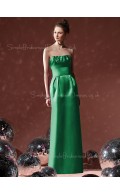 Floor-length Elastic-Satin Ruffles Sheath Zipper Bridesmaid Dress