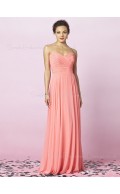 Draped/Ruffles Pink Empire Zipper Chiffon Bridesmaid Dress