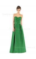 Natural Taffeta Floor-length Backless Ruffles Bridesmaid Dress