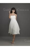 Draped/Ruffles Backless Strapless Empire Ivory Bridesmaid Dress