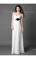 A-line Empire Floor-length Chiffon Spaghetti-Straps Bridesmaid Dress