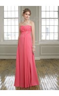 Chiffon Zipper Draped/Ruffles Empire A-line Bridesmaid Dress