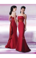 Ruffles/Sash Empire Strapless Floor-length Satin Bridesmaid Dress