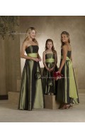 Ruffles/Sash Natural A-line Green Sleeveless Bridesmaid Dress