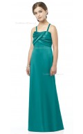 Floor-length Satin Spaghetti A-line Sweetheart Junior Bridesmaid Dresses