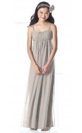 Tank Silver Sweetheart Chiffon Floor-length Junior Bridesmaid Dresses