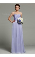 Zipper Floor-length Ruffles/Sash/Bow Sleeveless Natural Sweetheart A-line Chiffon Lilac Bridesmaid Dress