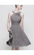 Discount beautiful Silver / Grey  Knee length / Short Lenght Bridesmaid Dress SBMD-E-1002