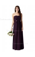 Debut beautiful Dark purple ruched maxi Bridesmaid Dress 