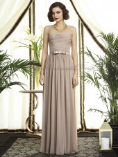 Strapless topaz Chiffon Draped/Sash Natural A-line Zipper Floor-length Champagne Sleeveless Bridesmaid Dress