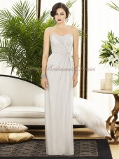 oyster Chiffon Column/Sheath Dropped Ivory Floor-length Draped Sleeveless Zipper Strapless/Sweetheart Bridesmaid Dress