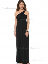 Vintage Girls Black Floor-length Chiffon Bridesmaid Dresses