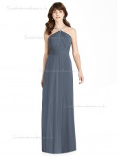 UK Best silverstone Chiffon A-line Beading floor-length Bridesmaid Dress