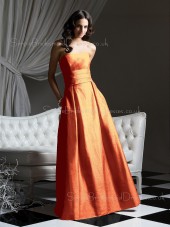 Draped/Ruffles Zipper Taffeta Floor-length Sleeveless Bridesmaid Dress