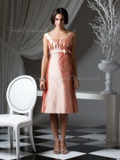 Taffeta Bateau Zipper Sleeveless Bow/Ruffles/Sash Bridesmaid Dress