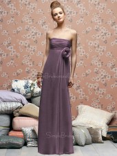 Floor-length Draped/Flowers/Ruffles Zipper Empire Chiffon Bridesmaid Dress