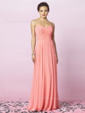 Draped/Ruffles Pink Empire Zipper Chiffon Bridesmaid Dress