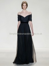 Best sale beautiful dark navy bridesmaid dress UK