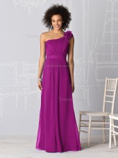Cheap Stylish Persian Plum One Shoulder Floor Length Bridesmaid dresses