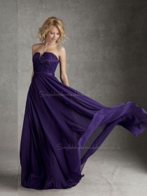 Online Romantica Regency Draped Floor-length Chiffon Bridesmaid Dresses