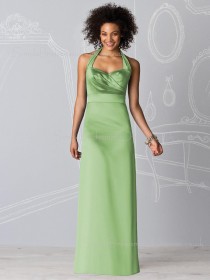 Empire Ruffles Sheath Zipper Floor-length Bridesmaid Dress