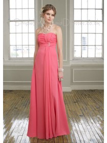 Chiffon Zipper Draped/Ruffles Empire A-line Bridesmaid Dress