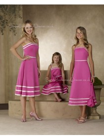 Sleeveless Fuchsia Draped Satin A-line Bridesmaid Dress