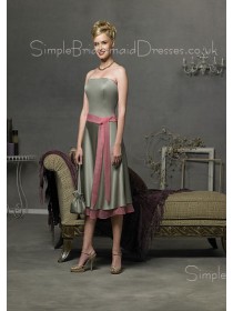 Elastic-Satin Natural Zipper Sleeveless Knee-length Bridesmaid Dress