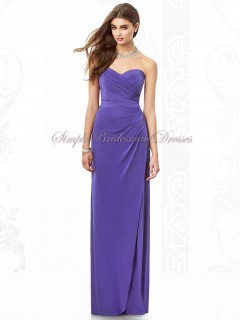 regalia Draped/Split Zipper Sleeveless Floor-length Empire A-line Chiffon Strapless/Sweetheart Regency Bridesmaid Dress