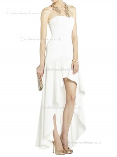 White Floor-length Chiffon Natural Bateau A-line Bridesmaid Dress