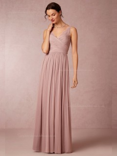 Beautiful Pink Lace A-line Bridesmaid Dresses
