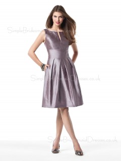 Draped/Ruffles A-line Bateau Empire Knee-length Bridesmaid Dress