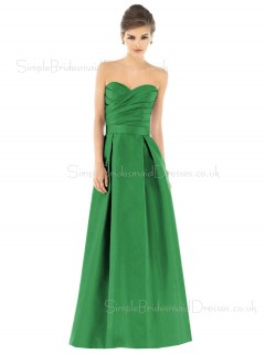 Natural Taffeta Floor-length Backless Ruffles Bridesmaid Dress