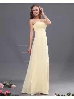 Simple yellow bridesmaid dresses