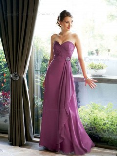 Hot Style Fuchsia Floor Length Bridesmaid Dress SBMD-E-1198