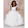 Gown Bowknot / Belt / Applique / Tiered White Shaped Organza U Floor-length Ball Neck Flower Girl Dress