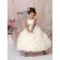 Bateau White Organza Gown Ball Sleeveless Ruffles / Sash Floor-length Cascading Flower Girl Dress