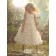 Tea-length Made Champagne Flower Sleeveless Organza Scoop A-line Hand Flower Girl Dress