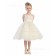 A-line Knee-length Champagne Organza Neck Applique Sleeveless High Flower Girl Dress