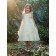 Applique / Beading Tea-length Ivory Sleeveless Bateau Chiffon A-line Flower Girl Dress