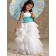 Floor-length Bateau White Organza Column / Sheath Flower / Tiered Sleeveless Hand Made Flower Girl Dress