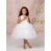 Gown Made Sleeveless Organza Bateau Knee-length Flower White Hand Flower Girl Dress