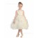 Organza Champagne Bowknot / Hand Knee-length Sleeveless Scoop Flower A-line Made Flower Girl Dress