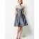 Silver A-line Short-length Zipper Bateau Sleeveless Taffeta Empire Sash/Ruffles Bridesmaid Dress