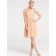 Orange One Shoulder Chiffon Zipper Side Sleeveless Empire Draped Knee-length A-line Bridesmaid Dress