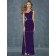 Zipper Side Floor-length Sleeveless Dropped Beading/Split Chiffon Regency A-line One Shoulder Bridesmaid Dress