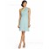 Sleeveless Short-length Chiffon Backless Empire Column Sheath One Shoulder Green Bridesmaid Dress